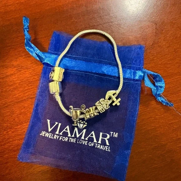 Silver Travel Charm Bracelet - Picture 1 of 1